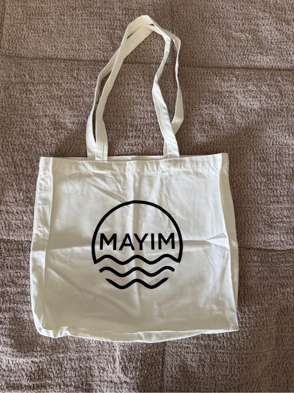 Mayim White Canvas Tote Bag